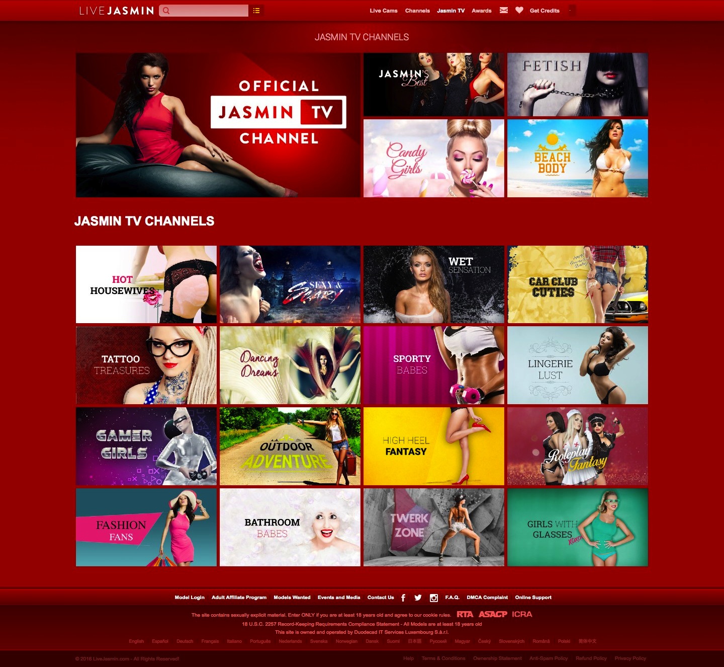 Live Jasmin channels